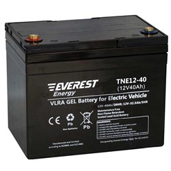 Everest TNE 12-40 - тяговый гелевый аккумулятор (12 В, 34 А/ч) - фото 14424