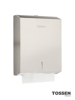 TOSSEN Z-800 M - диспенсер бумажных полотенец (Z, V)  (коллекция "Матовая сталь") - фото 17482